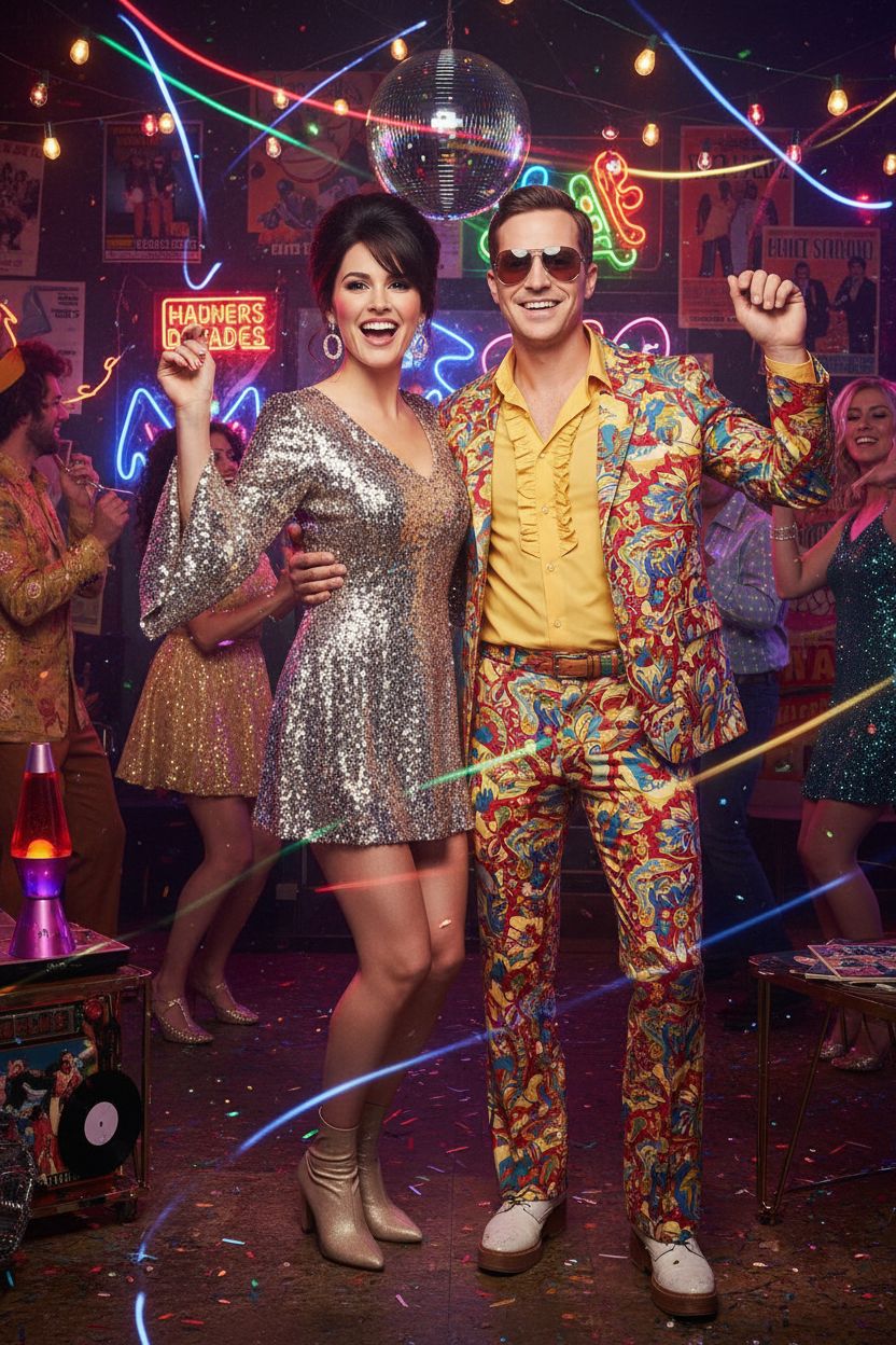 70s Disco AI Portrait transformation