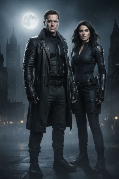 Dark Vigilante Noir - AI Portrait Transformation