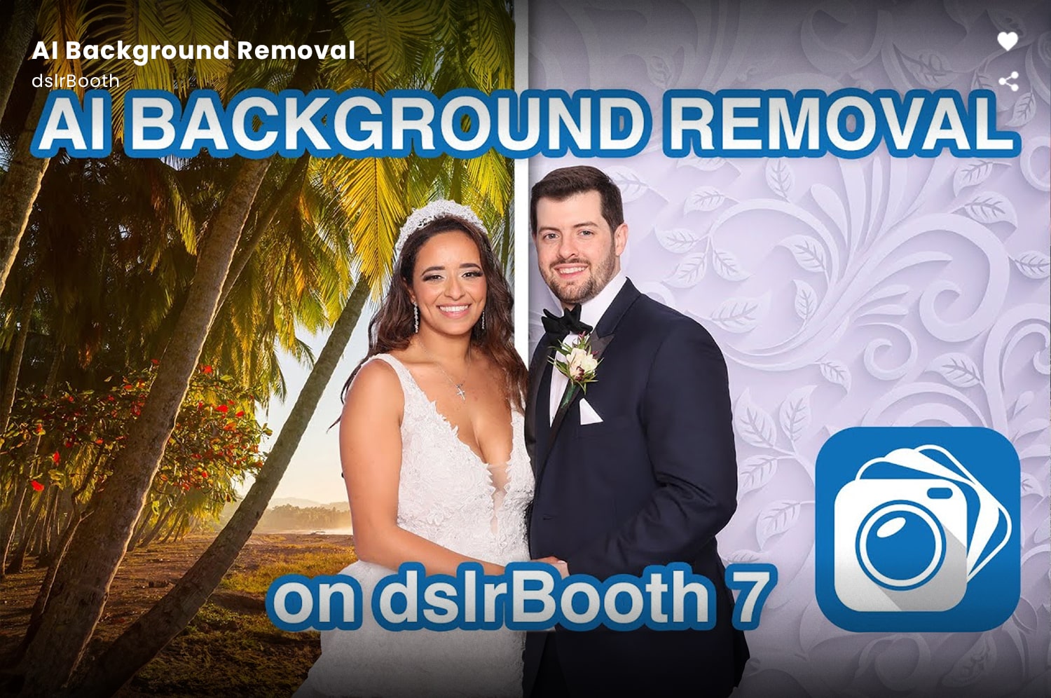 Video showing AI background Removal feature in LumaBooth for Windows