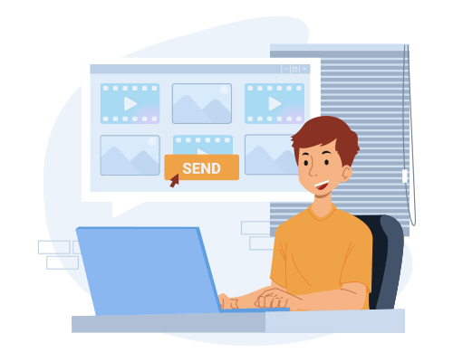 Share photo booth event gallery with customer illustration